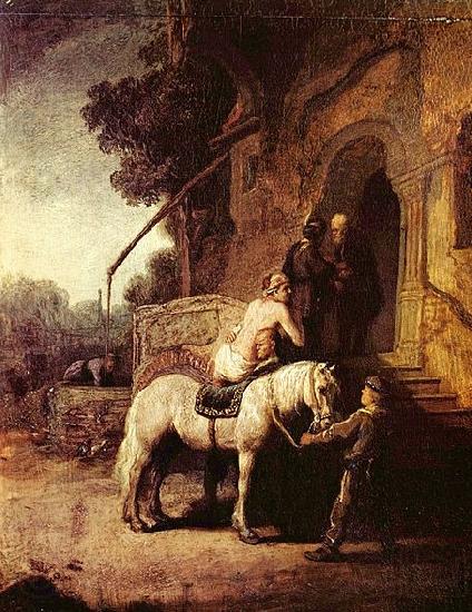 Rembrandt van rijn The Good Samaritan France oil painting art